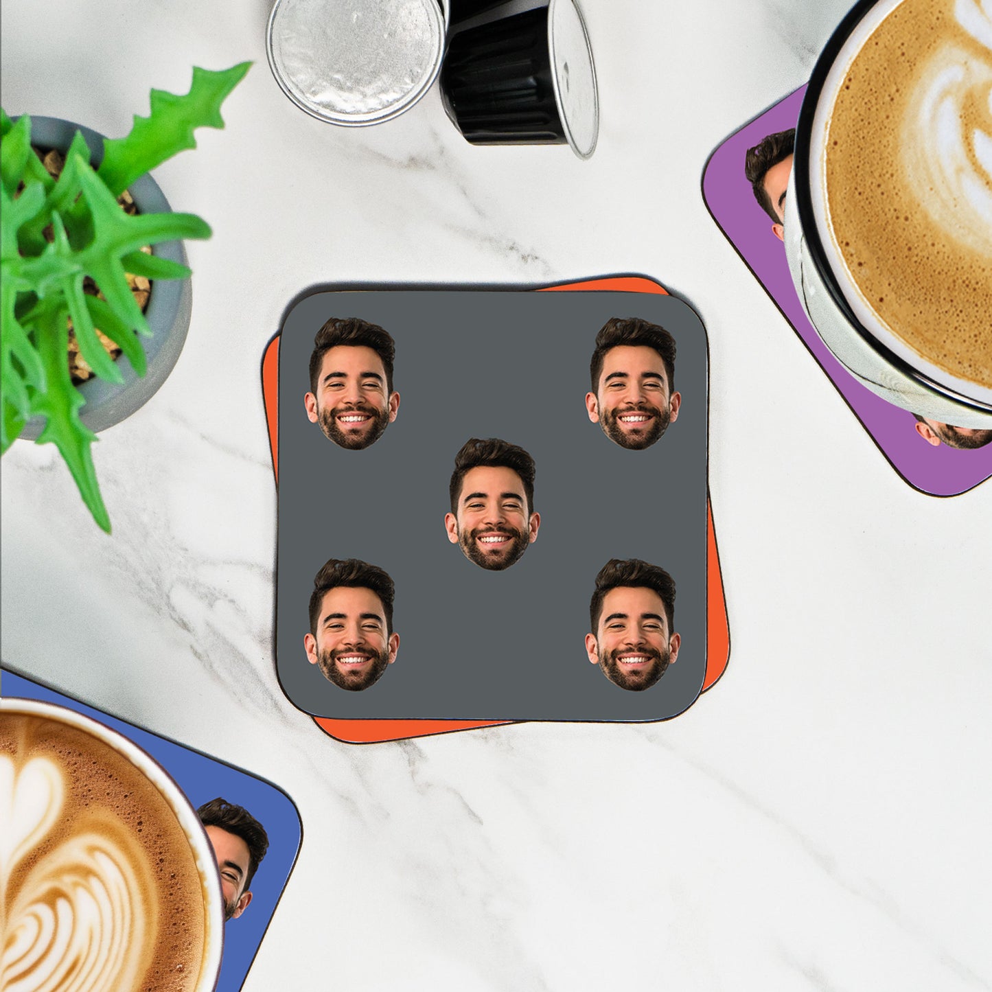 Personalised Face Coaster β Custom Photo Gift for Friends & Family