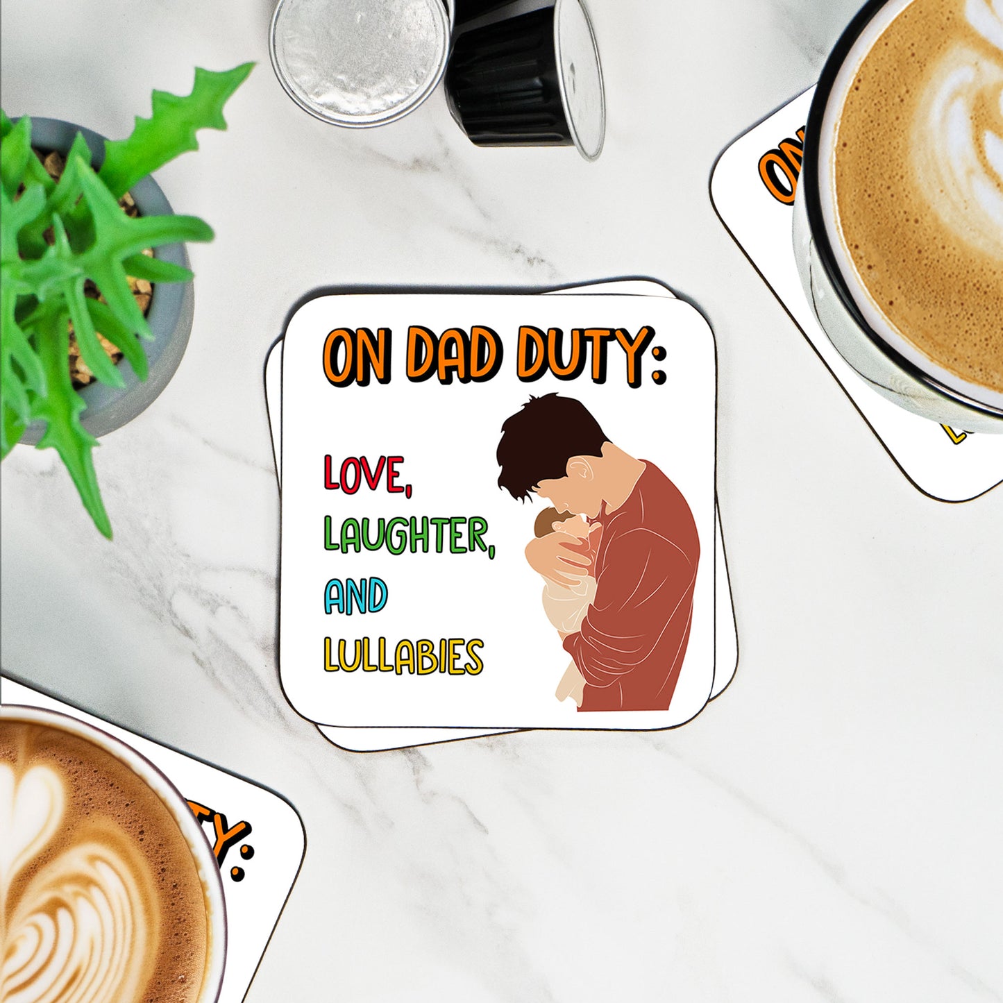 On Dad Duty Coaster – Perfect Gift for New Dads