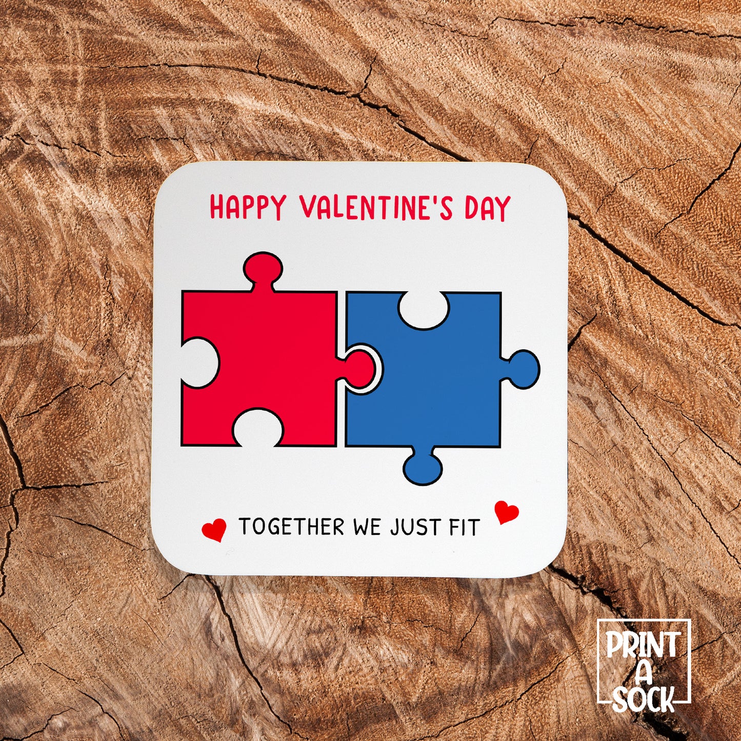 HAPPY VALENTINE'S DAY.. Together We Just Fit! - Coaster
