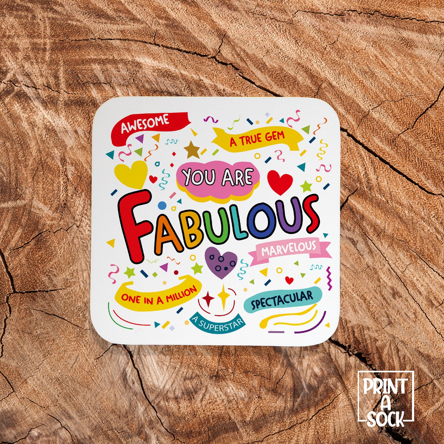 You Are Fabulous Coaster – Inspirational Gift, Motivational Coaster for Friends, Family, and Colleagues