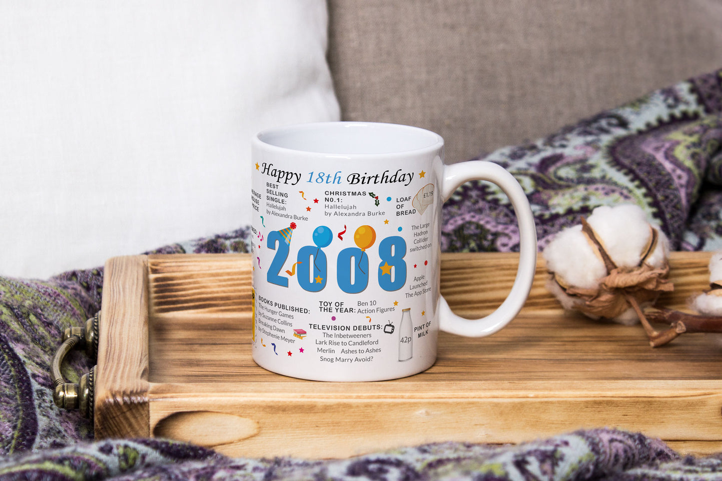 18th Birthday Mug 2026 – Born in 2008 Facts