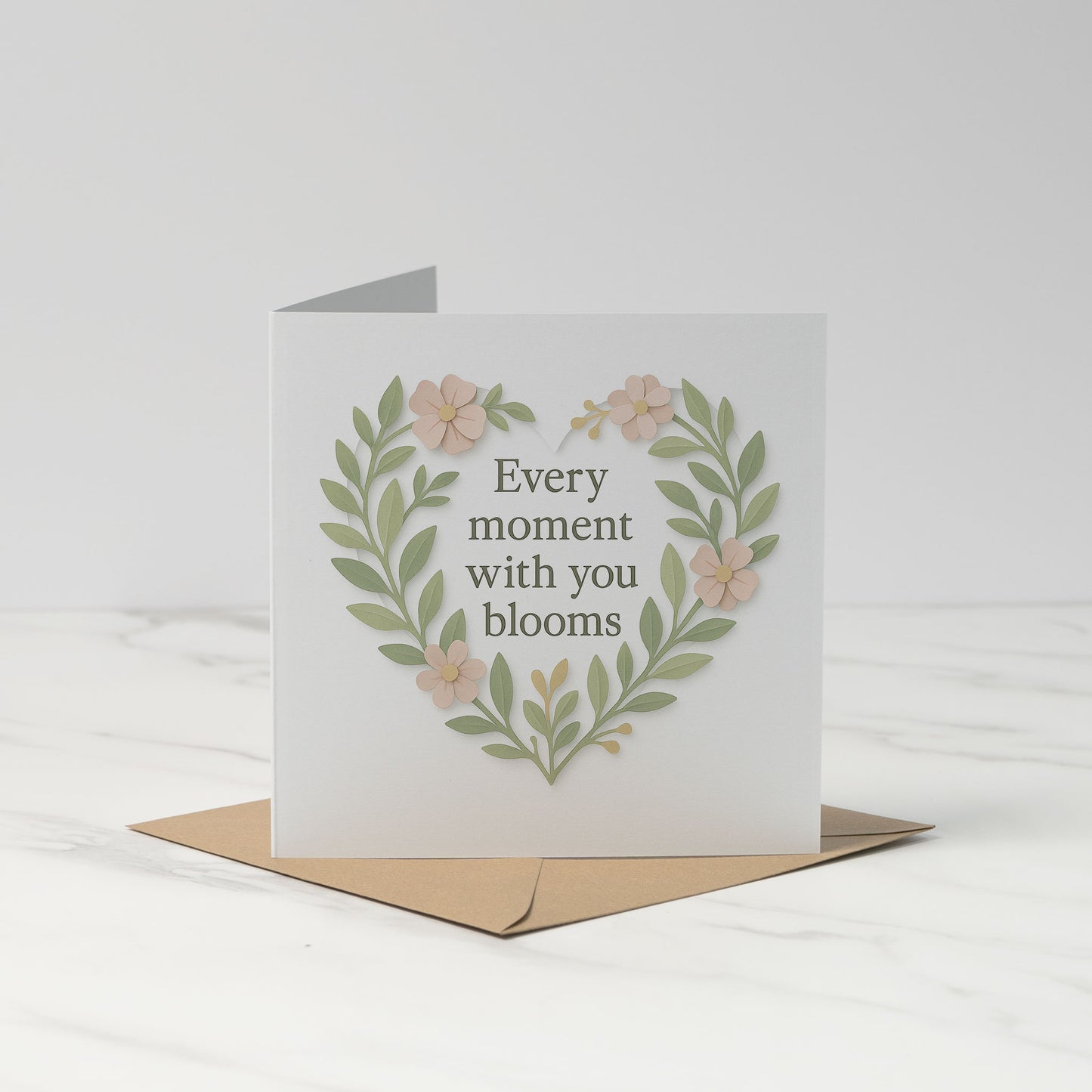 Every Moment With You Blooms – Romantic Floral Love Card