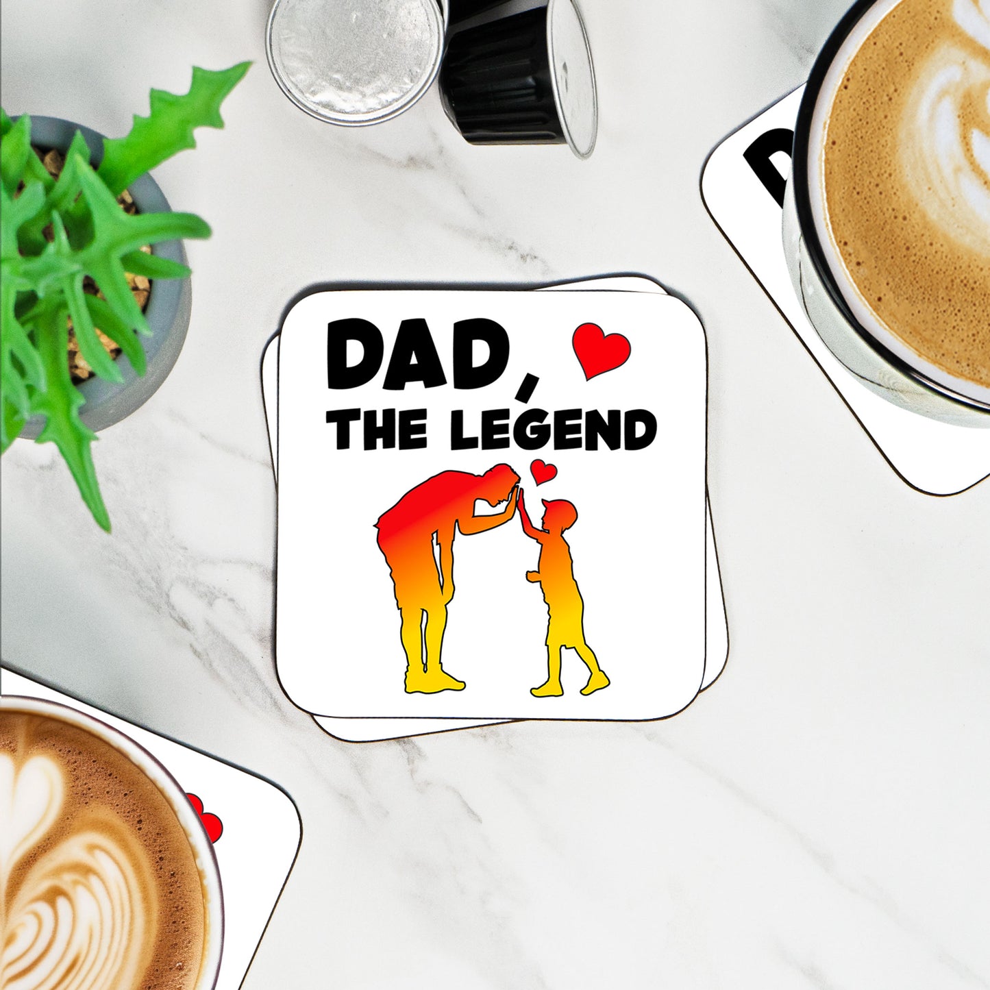 Dad, The Legend Coaster – Celebrating Legendary Dads with a Heartwarming Gift