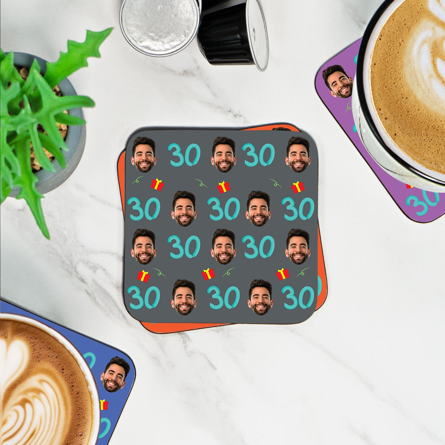 30th Custom Photo Coaster