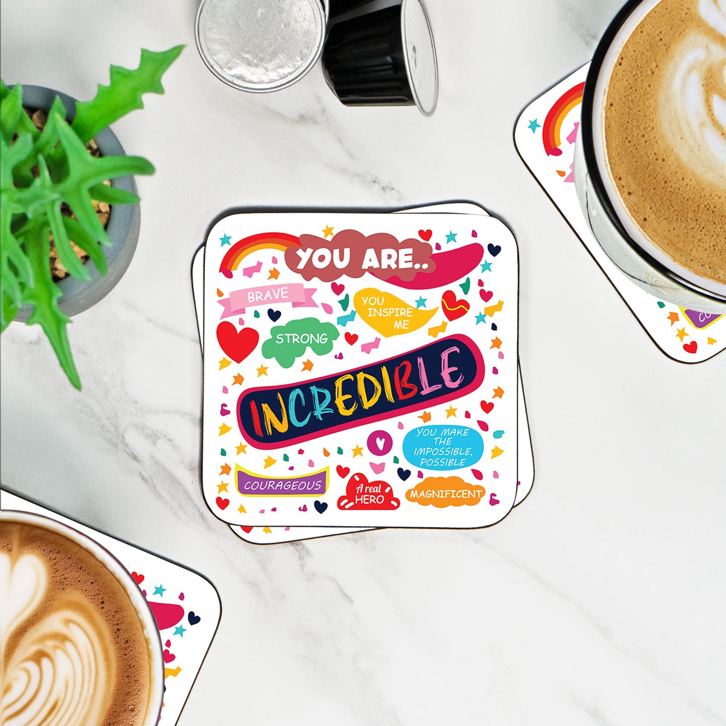 Incredible Coaster – Inspirational Gift, Motivational Coaster for Friends, Family, and Colleagues