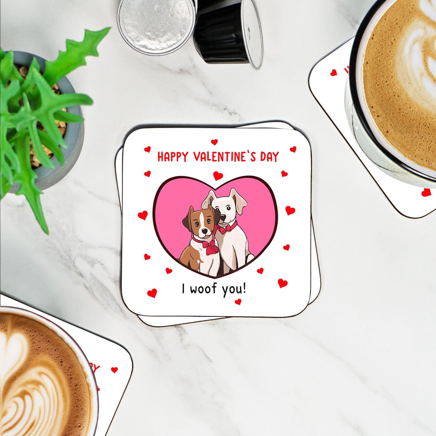 I Woof You! - Valentines Coaster