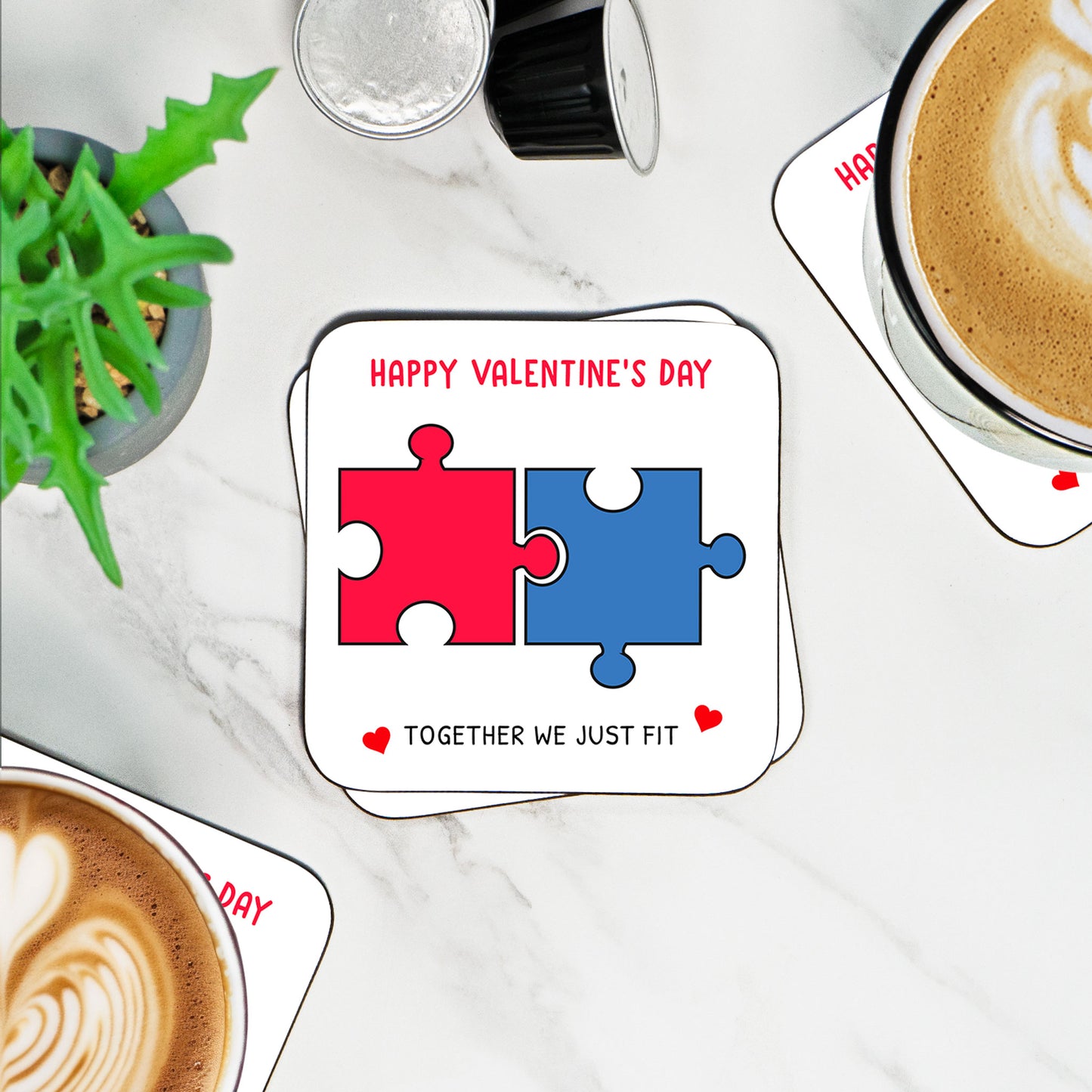 HAPPY VALENTINE'S DAY.. Together We Just Fit! - Coaster
