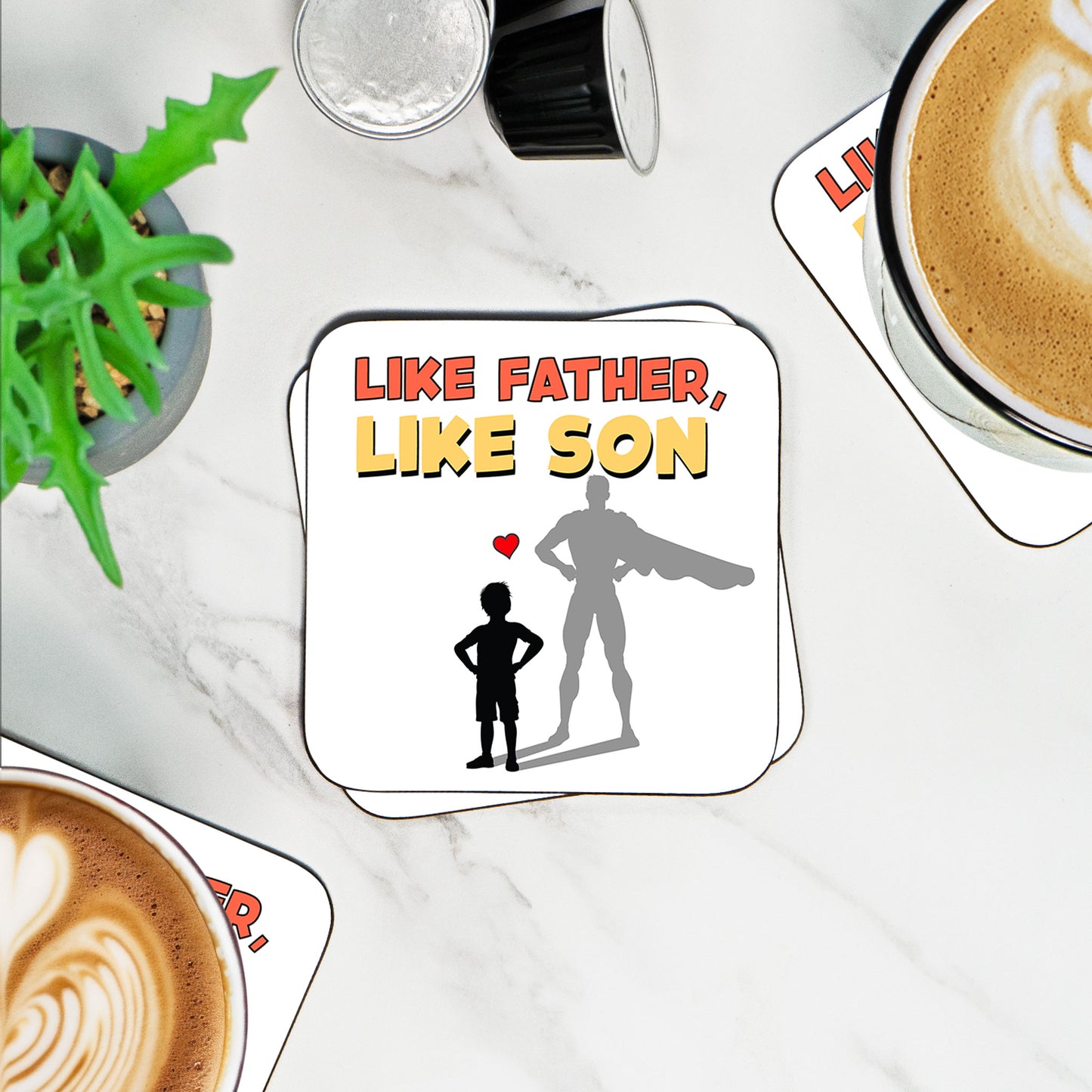 Like Father, Like Son Coaster – Celebrate the Special Bond with Dad