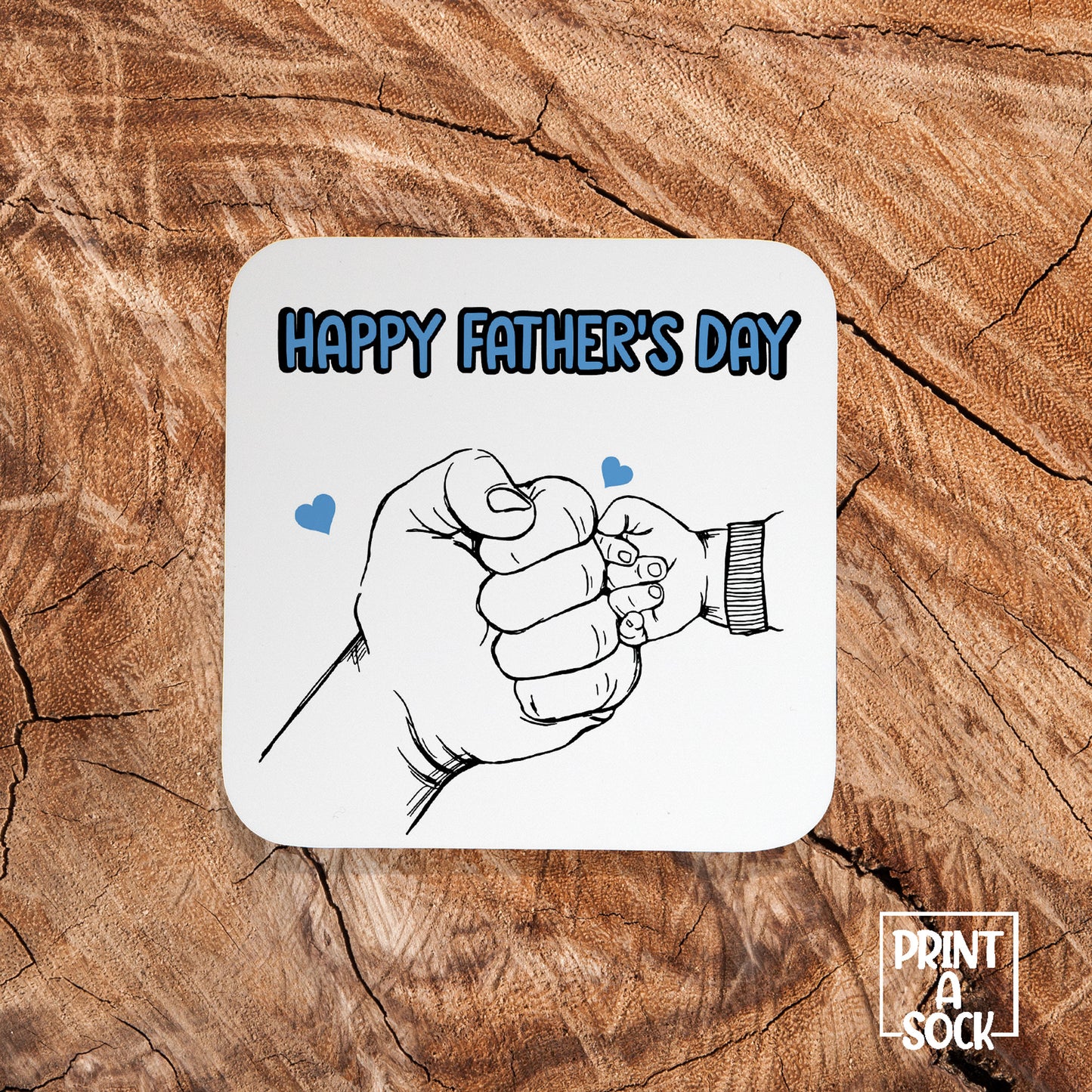 Happy Father's Day Fist Bump Design -  Coaster