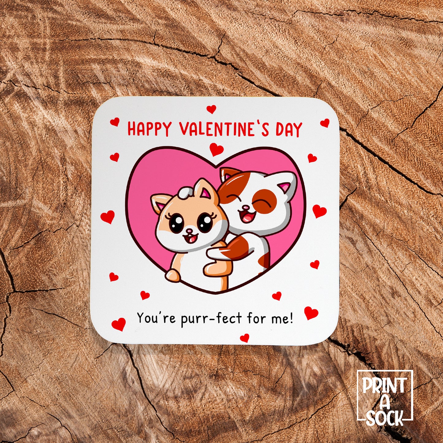 You're purrfectly for me - Coaster