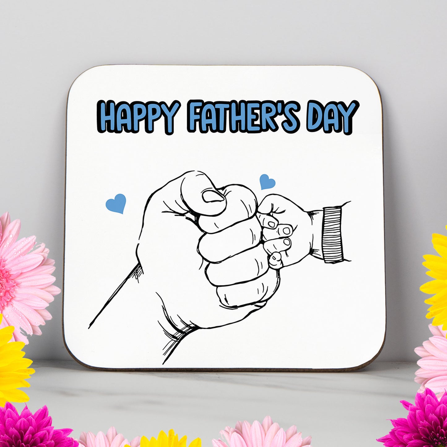 Happy Father's Day Fist Bump Design -  Coaster