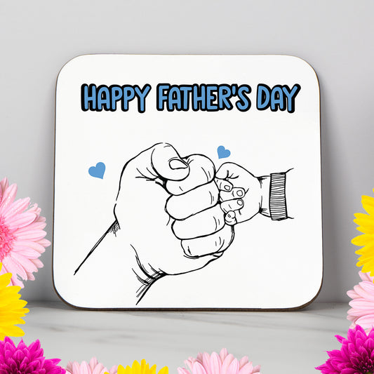 Happy Father's Day Fist Bump Design -  Coaster
