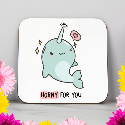 Narwhal Love Coaster - Horny for You!