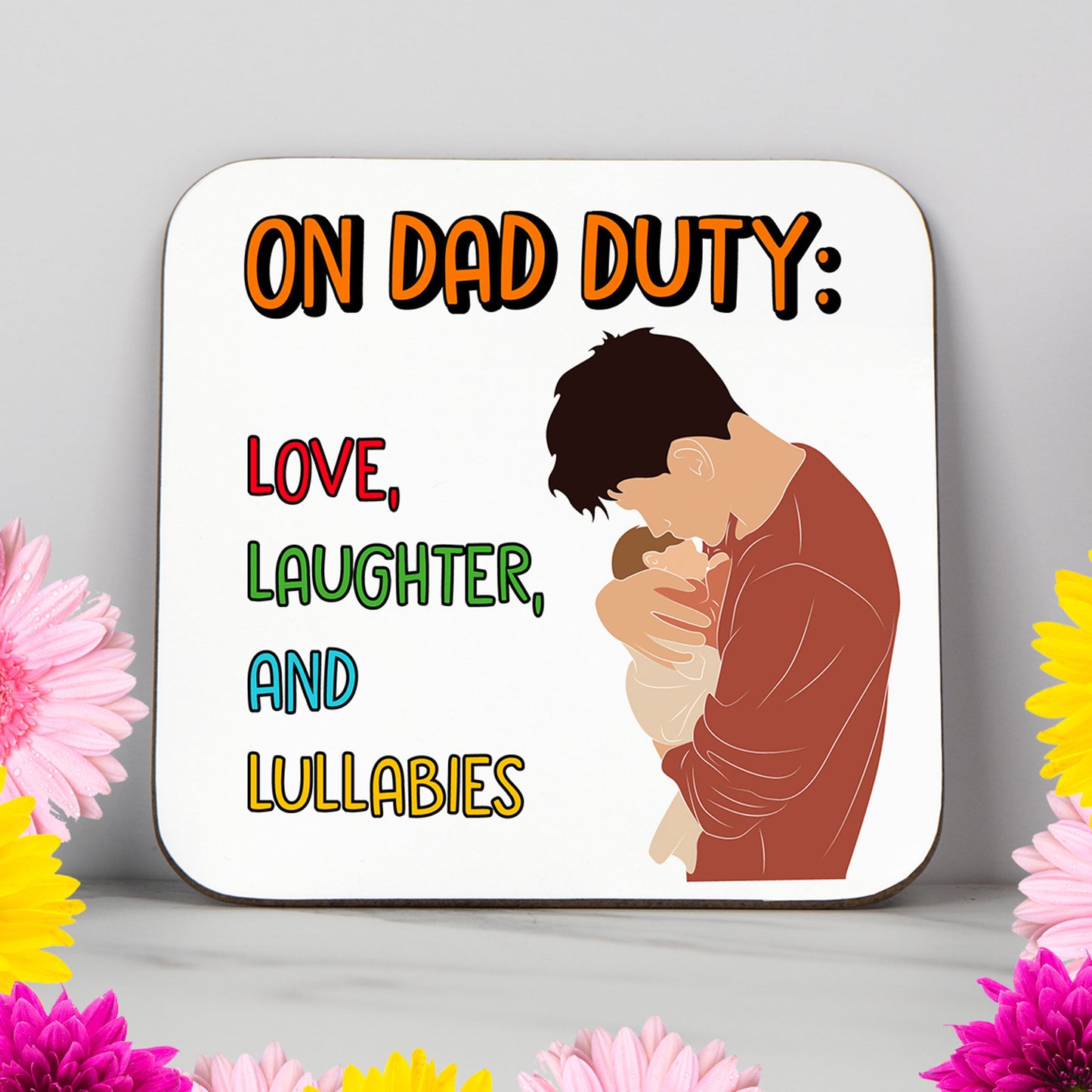 On Dad Duty Coaster – Perfect Gift for New Dads