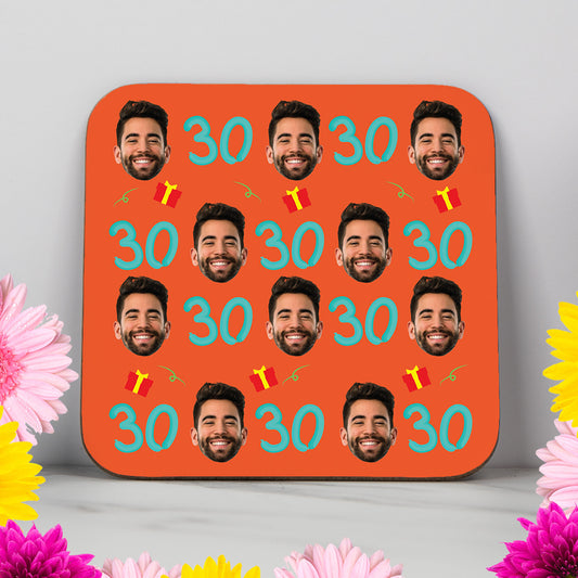 30th Custom Photo Coaster