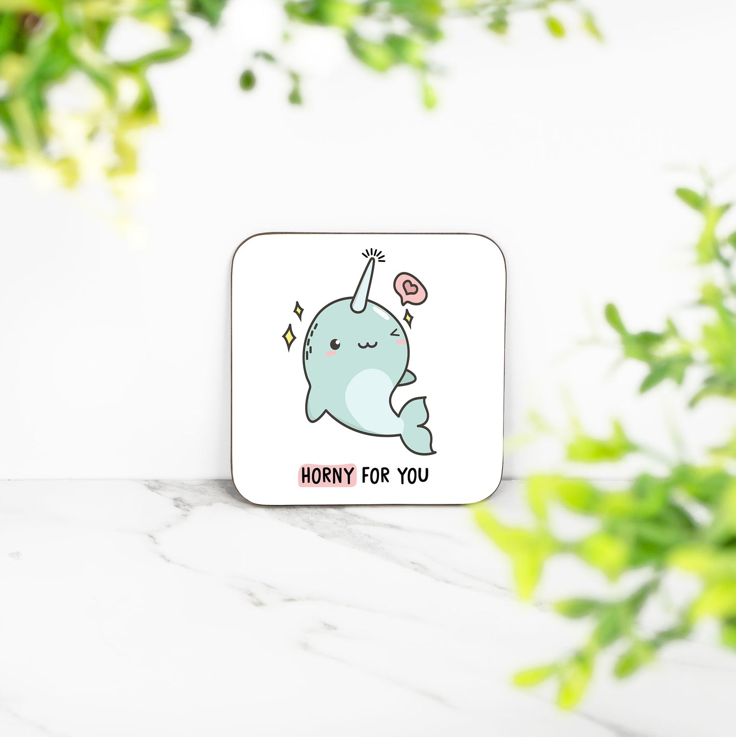 Narwhal Love Coaster - Horny for You!