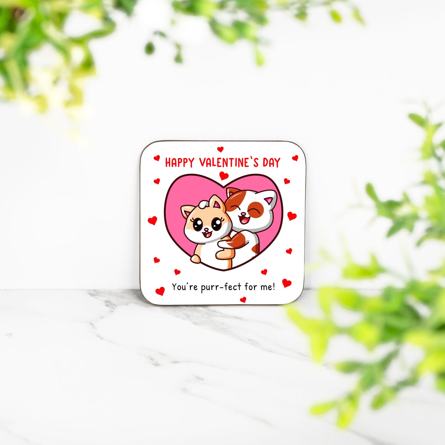 You're purrfectly for me - Coaster