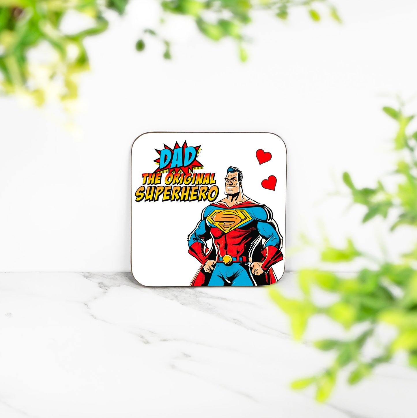 Dad, The Original Superhero Coaster – Celebrate Your Superhero Dad with a Heroic Gift