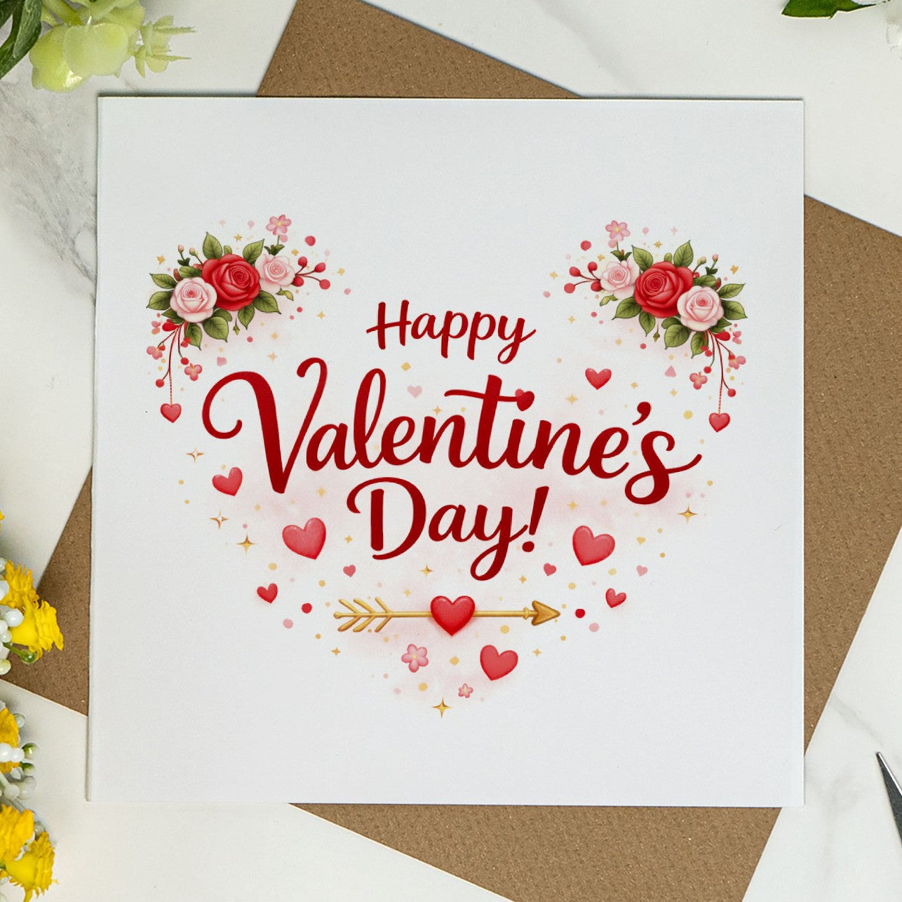 Happy Valentine’s Day – Romantic Floral Love Card