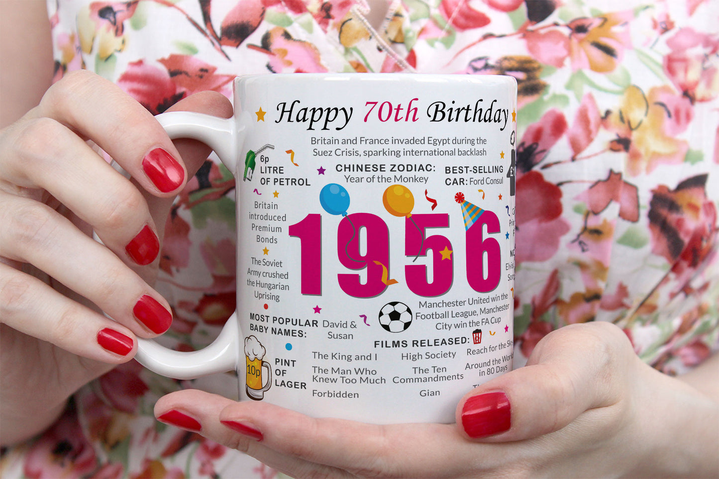 70th Birthday Mug 2026 – Born in 1956 Facts